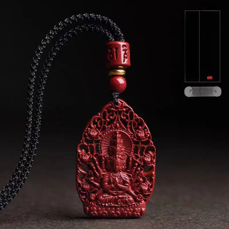 Lingxiang Yurun Cinnabar Necklaces Unisex-2