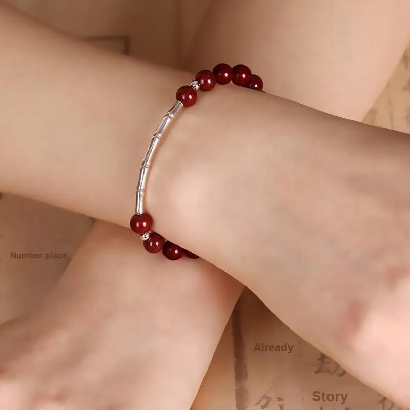 Baozhi Reconstructed Cinnabar Bracelets Unisex-3