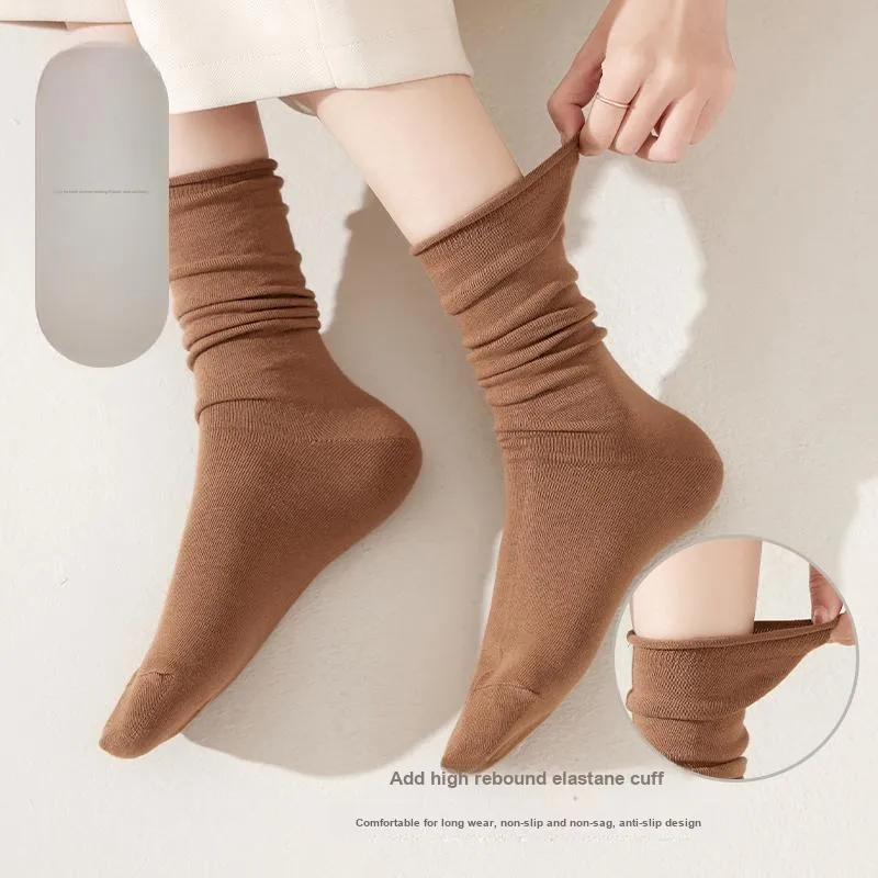 MIIOW Mid Calf Socks Women's 5 Pack-5