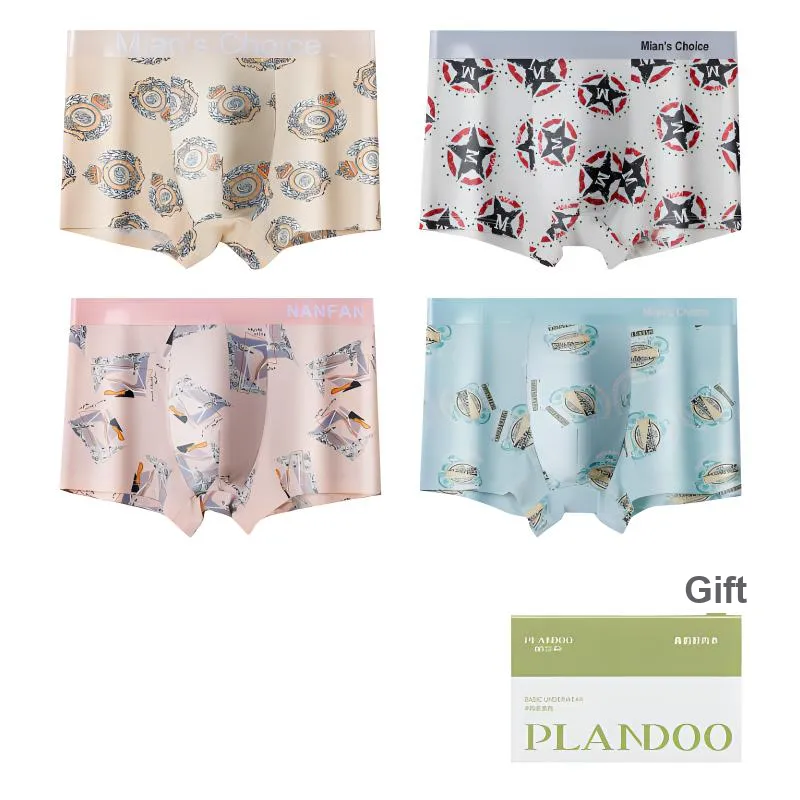 PLANDOO Underpants Men's 4 Pack-12