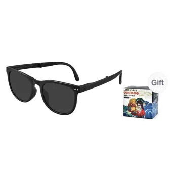 Ournor TR/Memory Plastic Square Sunglasses Unisex Black