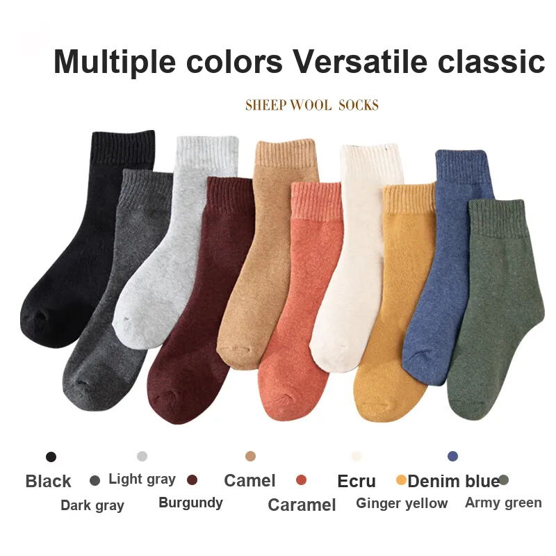 XIANSINIAO Mid Calf Socks Women's 5 Pack-3