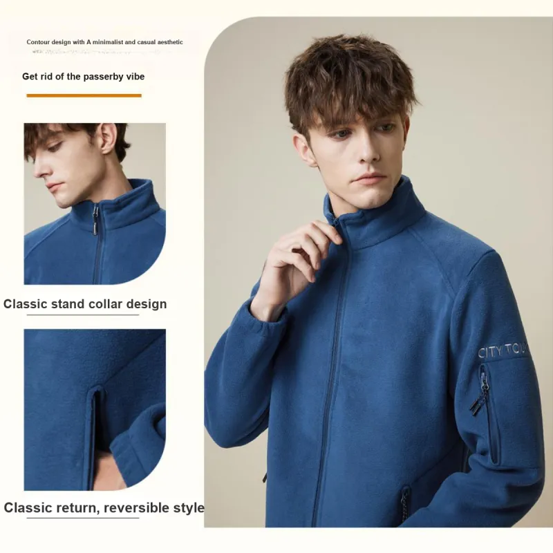 Red Bean Velvet feel Coat Men's-1