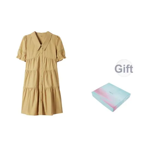 Inman Короткий рукав Платье Женское Набор в подарочной коробке