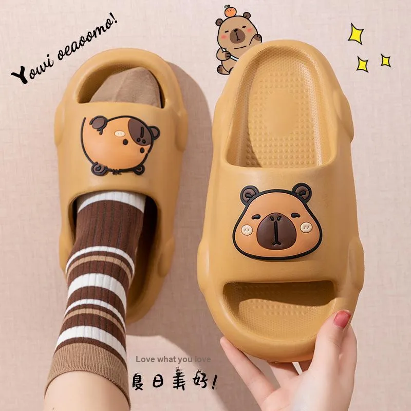ZHIYILIANGPIN Slippers Apricot/Khaki-6