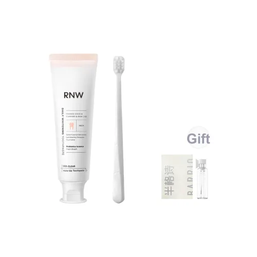 RNW Yeast Активированный Чисто Белый Набор для Зубов Зубная Паста и Зубная Щетка Чистка и Освежение Дыхания Два Предмета Комплект