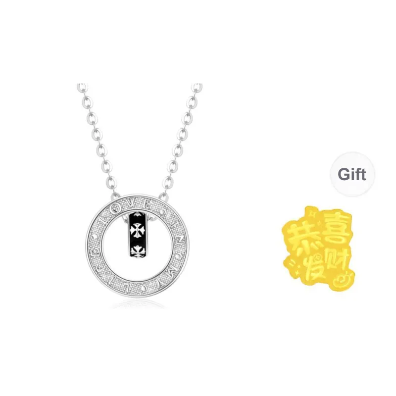 Lao Feng Xiang S925 Silver Necklaces Unisex-10