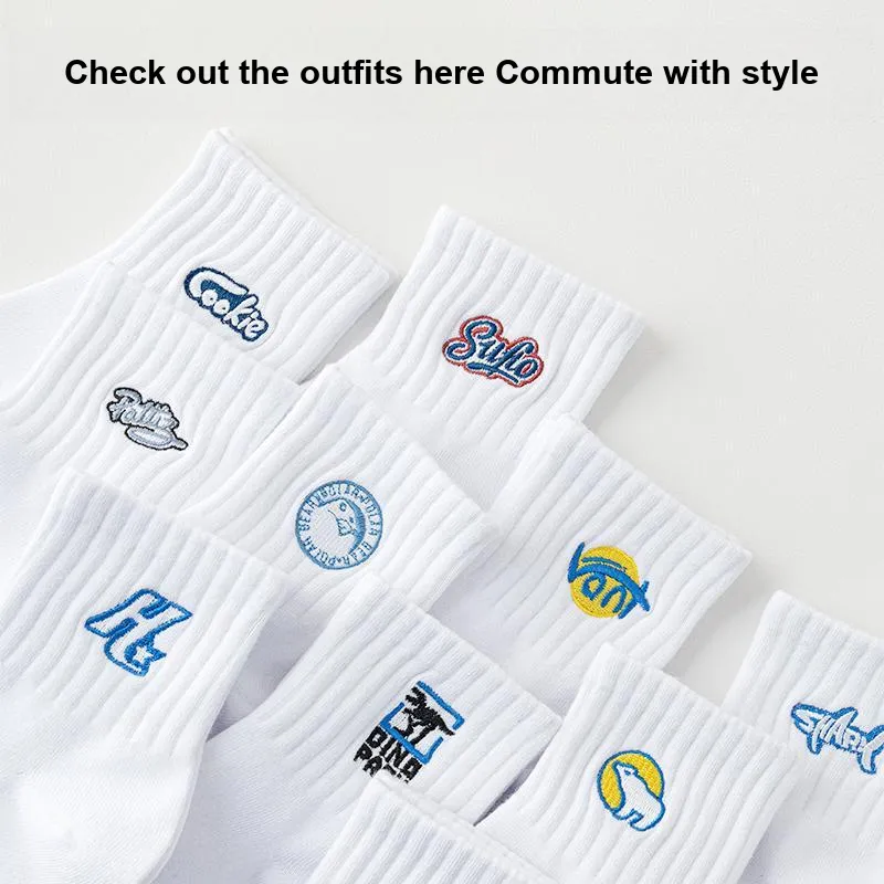 MIIOW Ankle Socks Unisex Shopping Bag 5 Pack-15