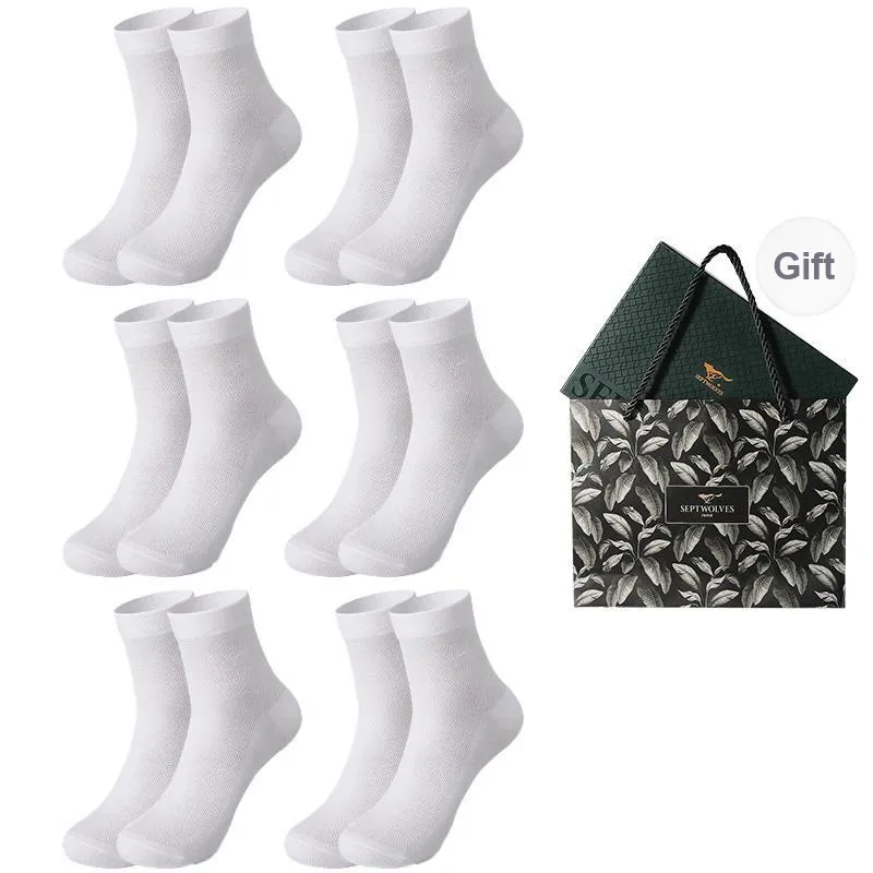 SEPTWOLVES Ankle Socks Men's Gift Box Of 6 Doubles-45