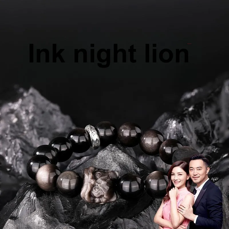 JINLIUFUJIXIANG Obsidian Bracelets Unisex-1