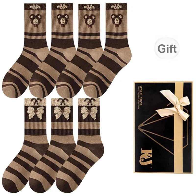 KJ Mid Calf Socks Unisex Gift Box 7 Double Packs-42