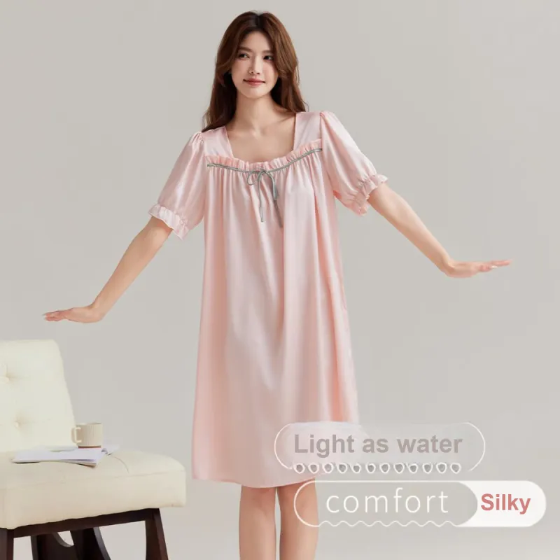 H YXIANG Nightgown Women's Pale Dogwood-3