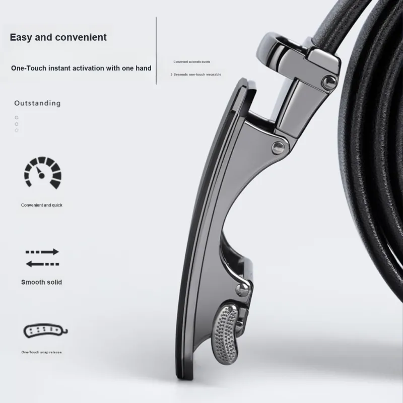 Red Bean Top Grain Cow Leather Leather Belts Men's 3.5cm-6