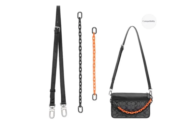 GUYI Acrylic Bag Strap Unisex Orange/Black-15