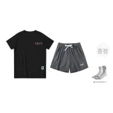그레이+블랙 시그니처 반팔 (양말 증정)