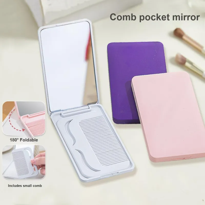 LMLTOP Small Comb Make Up Mirrors Portable-5