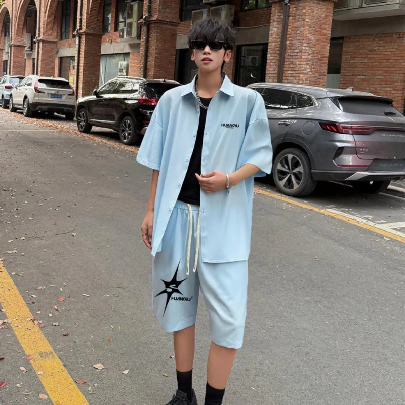 HUANQIU Shirt Matching Set Unisex-3