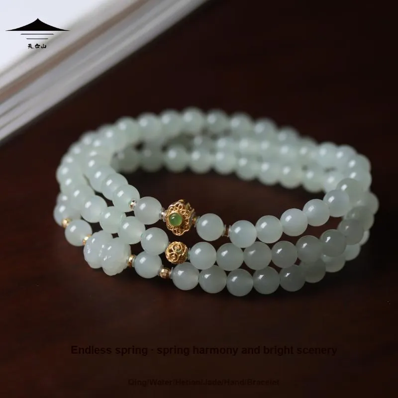 TIANTAISHAN Hetian Jade Bracelets White Jade/Pale Greenish White Jade Unisex-1