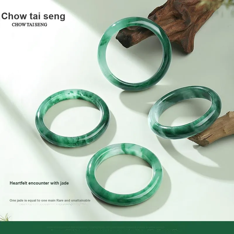 CHOW TAI SENG African Emerald Bangles Women's-3