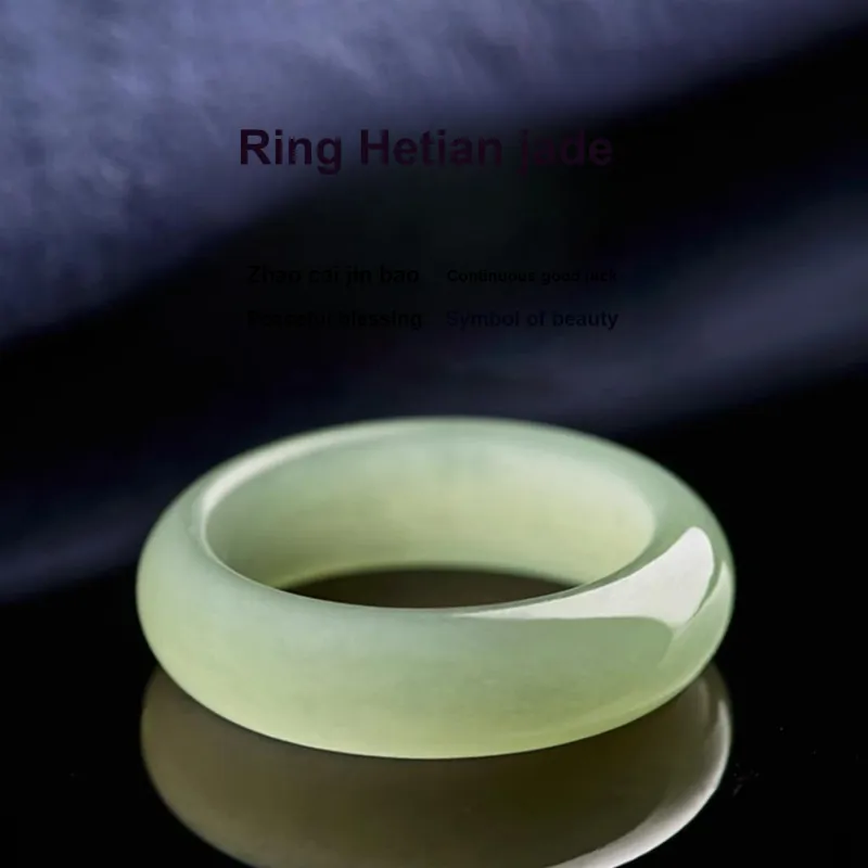 EADDA JEWELRY Rings Green Jade Unisex-1