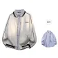 Light Heather Gray (Includes 1 Blue White Stripes Shirt)