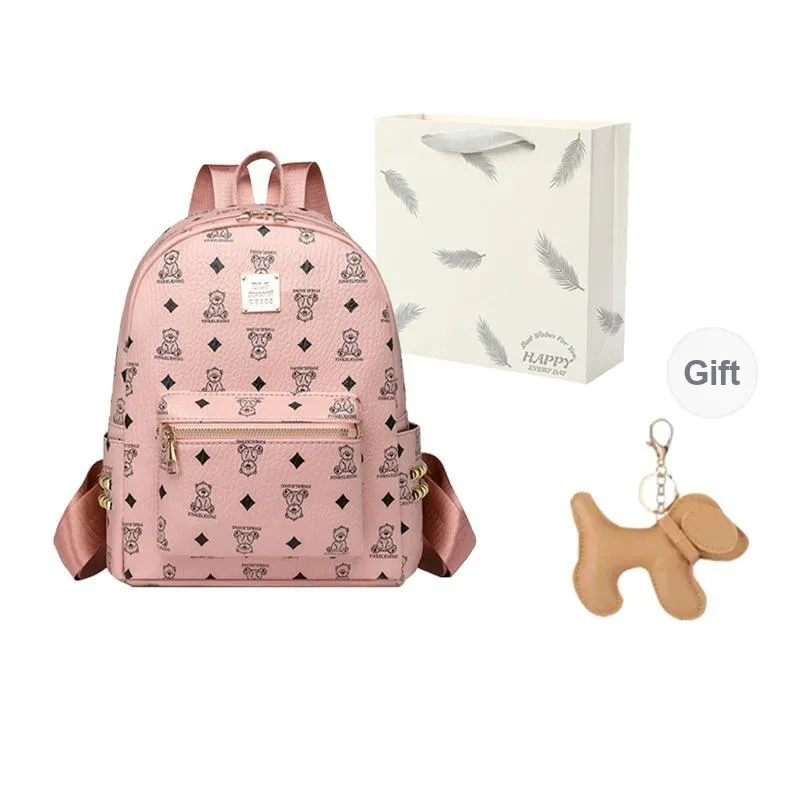 SEVENMOONS PU Backpack Unisex Multicolor-14