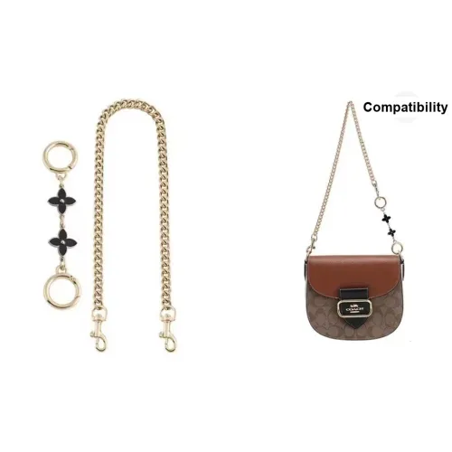 GAIZAOJIANG Ремни для сумок Черный Four Leaf Clover Удлинительная цепочка + Золотая тонированная цепочка Женские