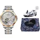 White Dial Two-Tone Gold Steel Band