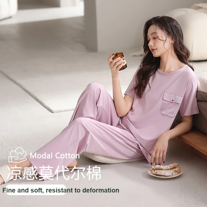 Lan Miao Pajama Set Women's Light Purple-5