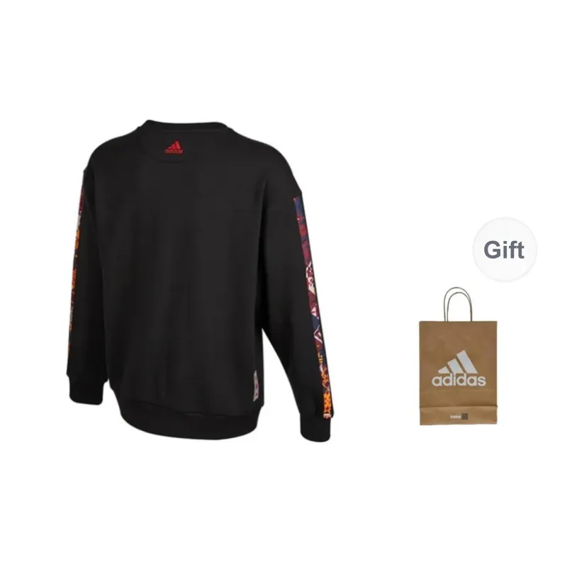 Adidas Sweatshirt Men's Black+Shopping Bag-1