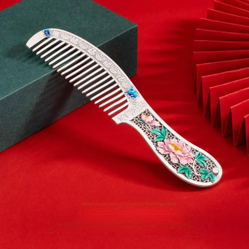 Yu Yin 999 Fine Silver Comb Women's-1