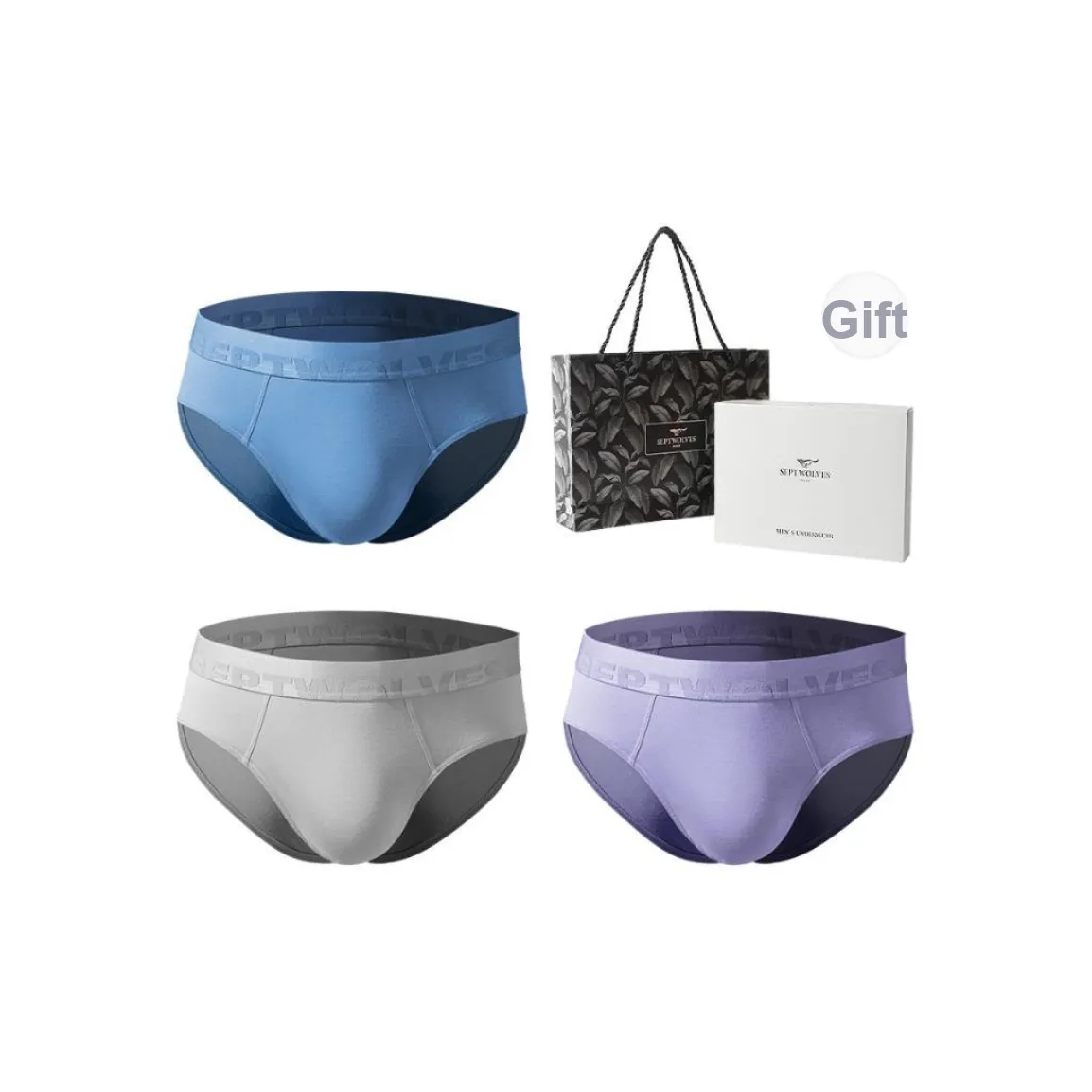 SEPTWOLVES Underwear Gift Box Men's 3 Pack Gift Box Set