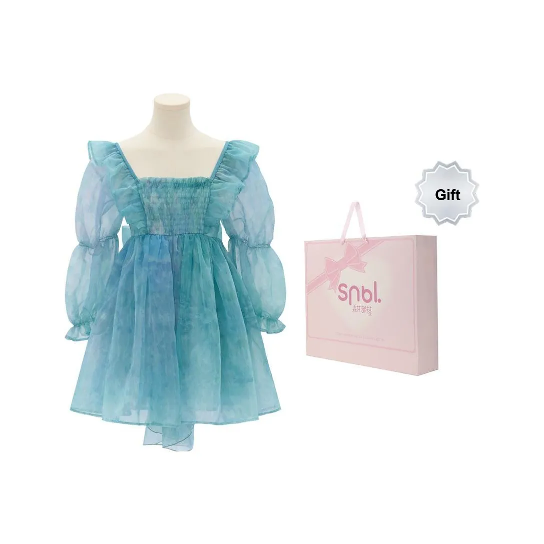 Snbl Женские Длинные Платья с Рукавами