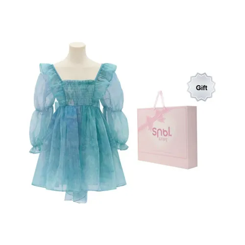 Snbl Женские Длинные Платья с Рукавами