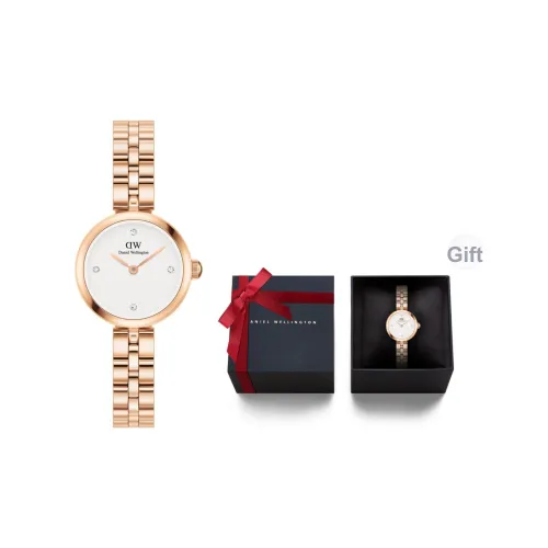 Daniel Wellington DW Gilded Watch Женские часы Кварцевый механизм Ремешок из нержавеющей стали Белый циферблат