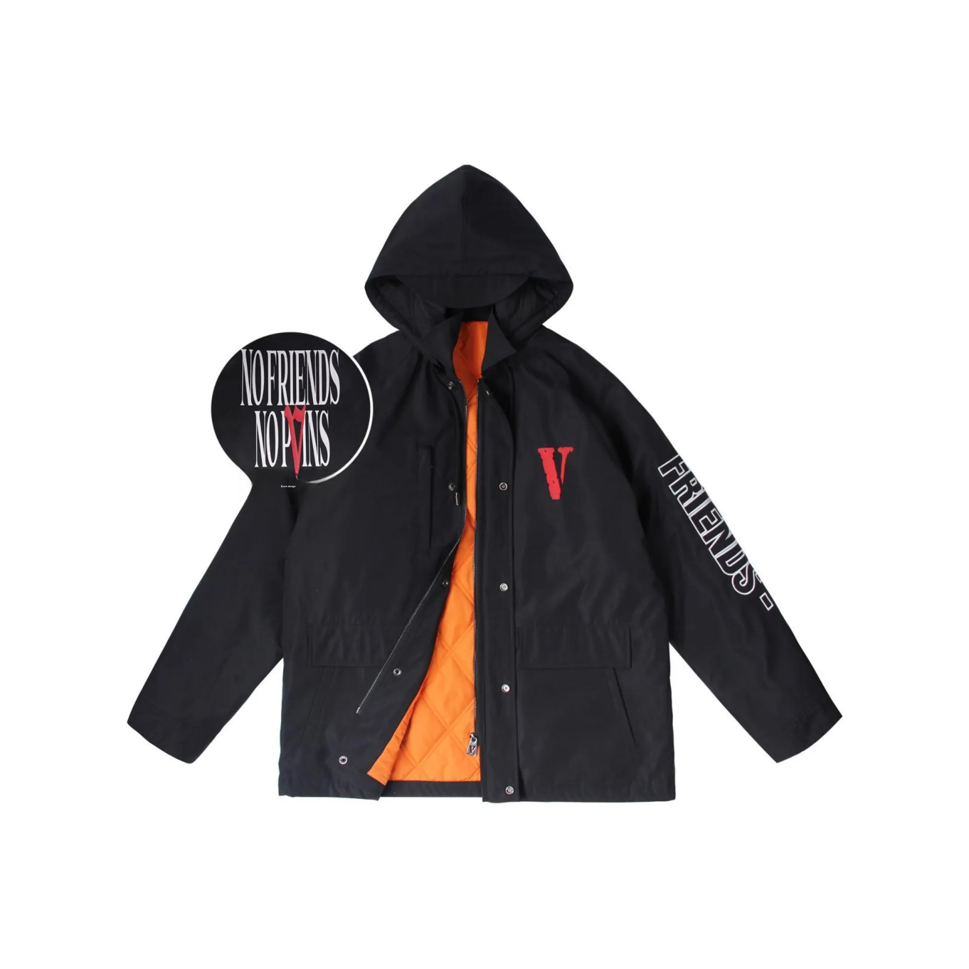 VLONE Friends series Пуховая куртка Унисекс Черный