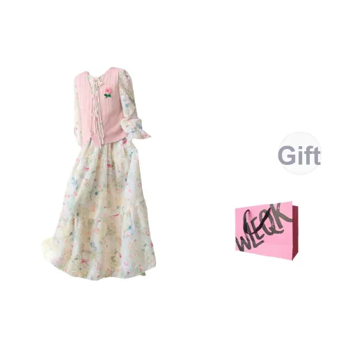 WLEQK Женские Комплекты с Юбкой