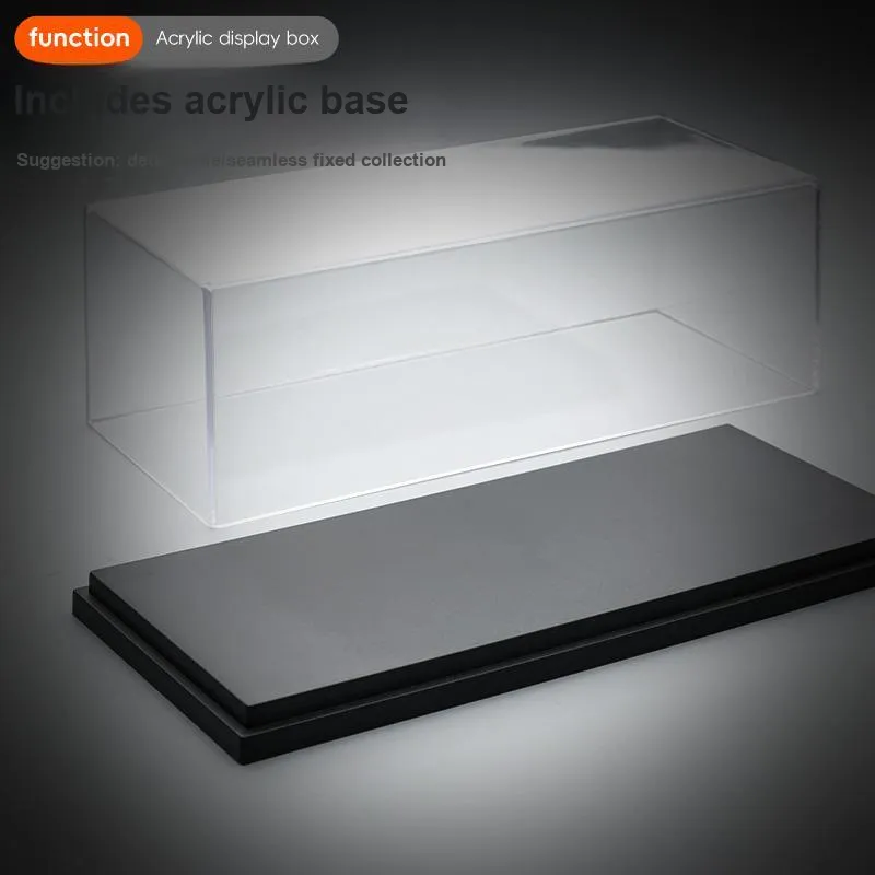 CHIYU Model Black Base Transparent Cover, Storage Display Case, Compatibility With Multiple Scales Model Accessories-8