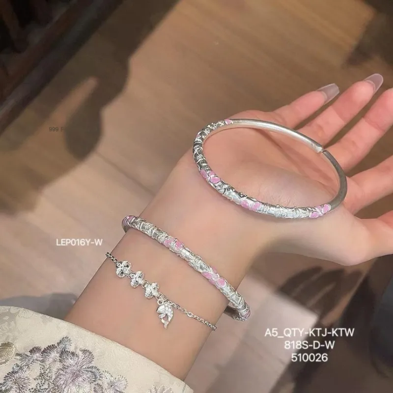 U state 999 Fine Silver Sterling Silver Bracelets Women's-1