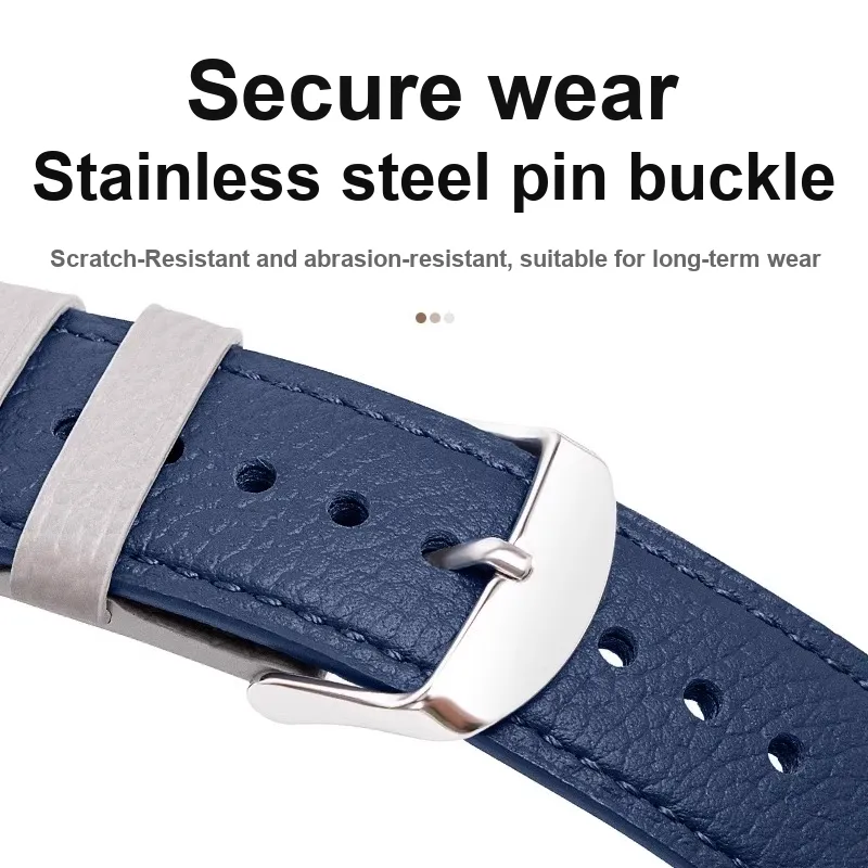 Watchbond Xiaomi Compatibility Watch Band 210mm Genuine Leather Material-4
