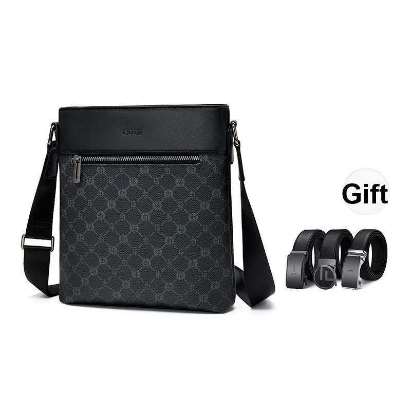 GOLF PVC Shoulder Bag, Crossbody Bag Tubas Men's Black-0