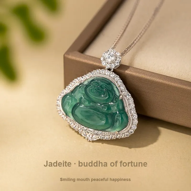 Encounter Gift High Ice Jade Jadeite Necklaces Women's-1