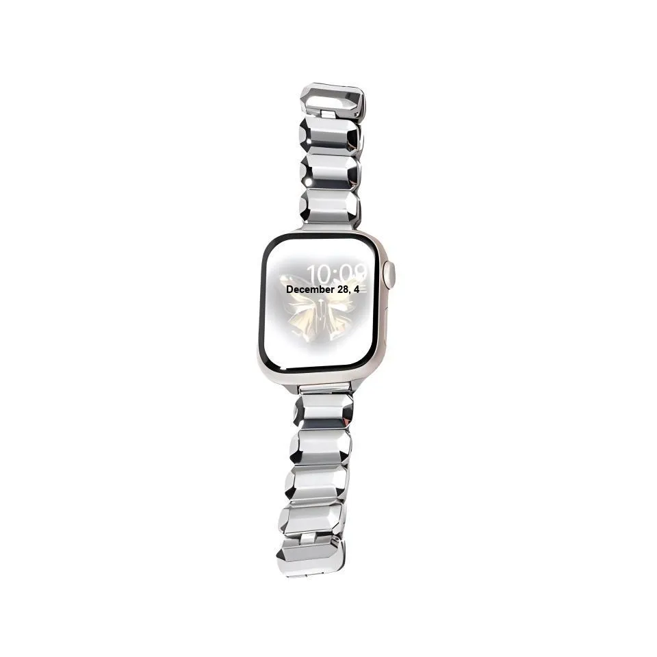 LOVINGCOOL Watch Band Apple Compatibility Metal