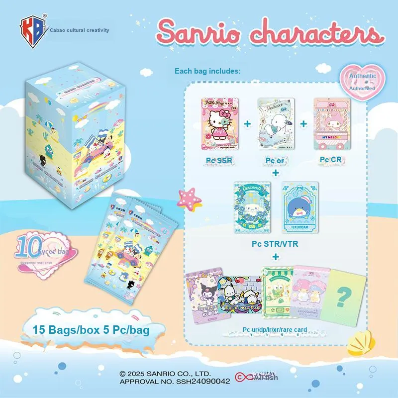 Kabao Cultural Creation x Sanrio Polaroid Card Shimmer Star Third Edition V10 IP/Anime Cards 15 Sachets/box-5