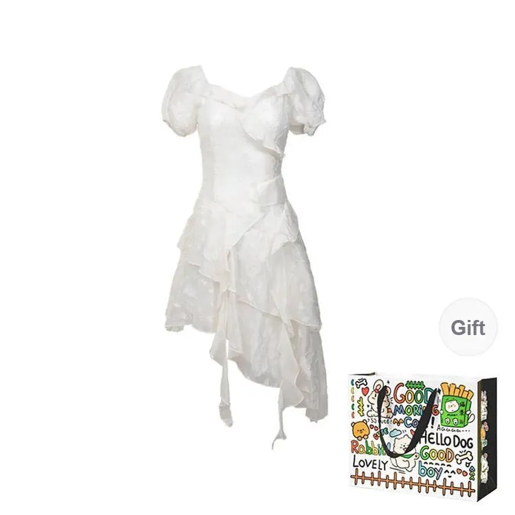 OURUOKE Short Sleeved Dress Women's-0