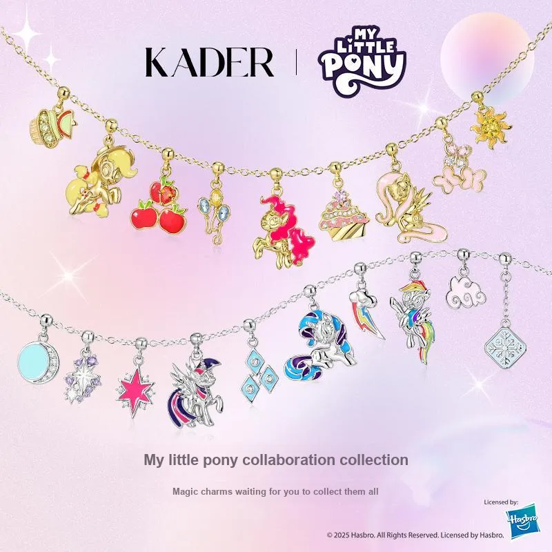 KADER x MY LITTLE PONY Copper Necklaces Women's Gold Silver, Girlfriend Women's Gift Box Set-5