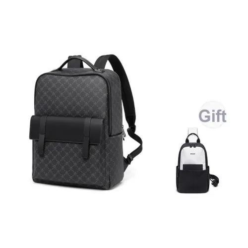 POLO PVC Синтетическая кожа Рюкзак Большой Мужской Черный