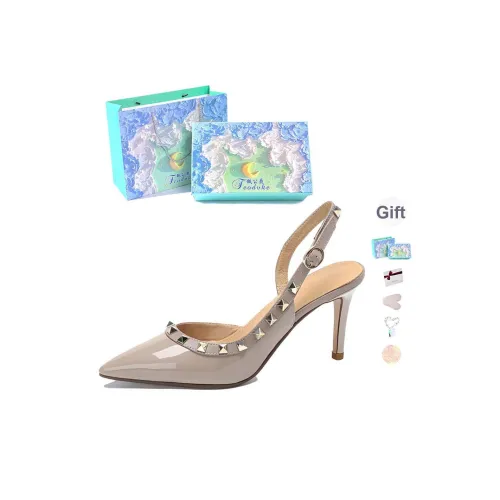 Feo Dvke Узкий каблук Высокие каблуки 6cm8cm Женские Телесный Набор в подарочной коробке