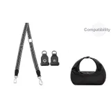 [Combination]Crossbody Bag-Black Shoulder Strap 76-115cm+Modified Buckle 1 Pair