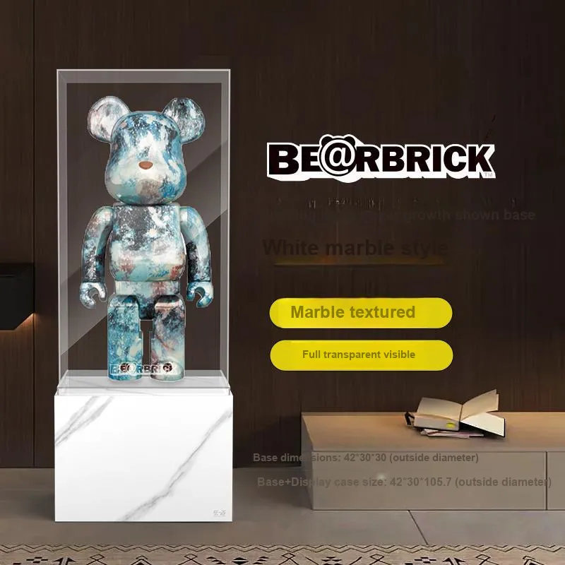 LIGHT YOUR BRICKS Compatibility 1000% Building Blocks Bear Display Case Bearbrick Storage Box Model Accessories-13